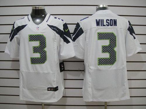 Nike Seahawks #3 Russell Wilson White Men's Stitched NFL Vapor Untouchable Elite Jersey